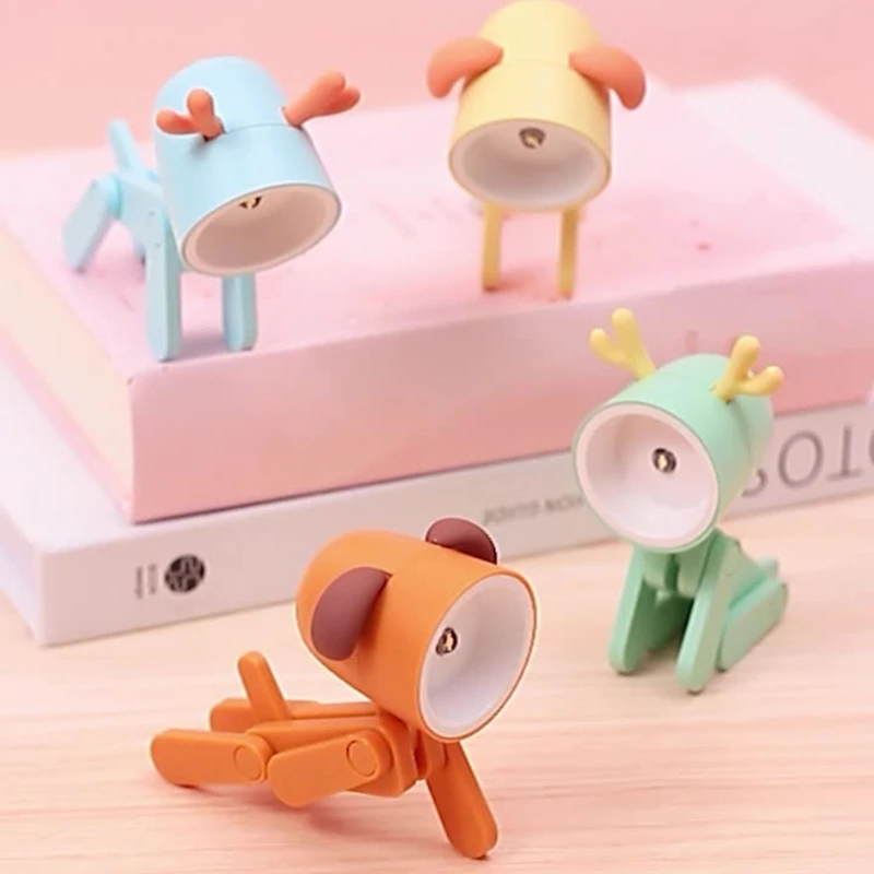 

Mini Puppy Table Lamp Portable Reading Table Night Lamp for Kid Students