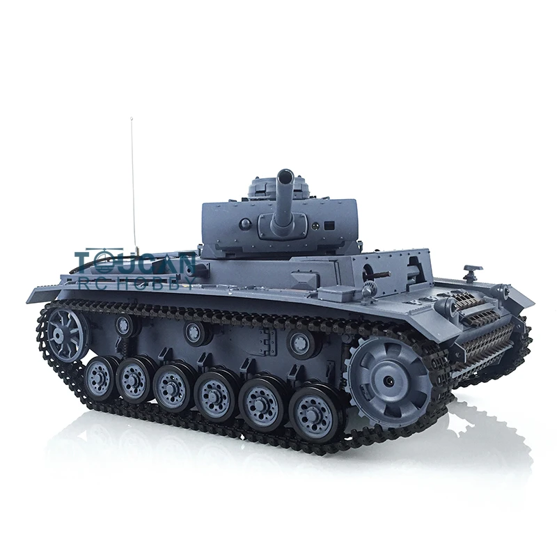 HENG LONG 1/16 Scale FPV 7.0 Panzer III L RTR Upgraded Radio Control Tank 3848 360° Turret Remote Control Car TH17344-SMT4 2