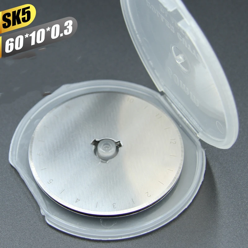 10 LAME ROTANTI Da 60mm - Per Taglierina, Tessuto, Carta, Scrapbooking E Cucito (Acciaio Inox) - Foto 3