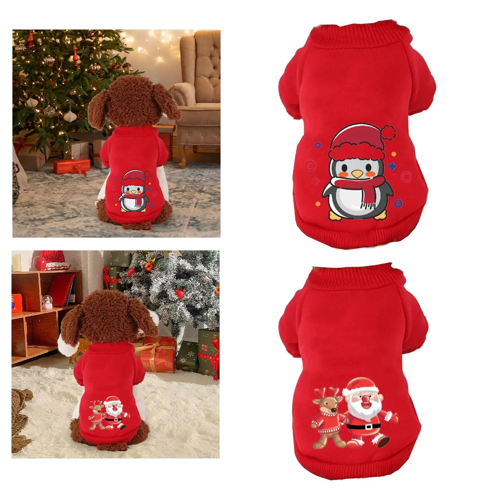 Christmas Puppy Dog Hoodie Pet Clothes Cat Puppy Outfits for Small Dogs Cats Christmas Puppy Dog Hoodie Pet Clothes Cat Puppy Outfits for Small Dogs Cats