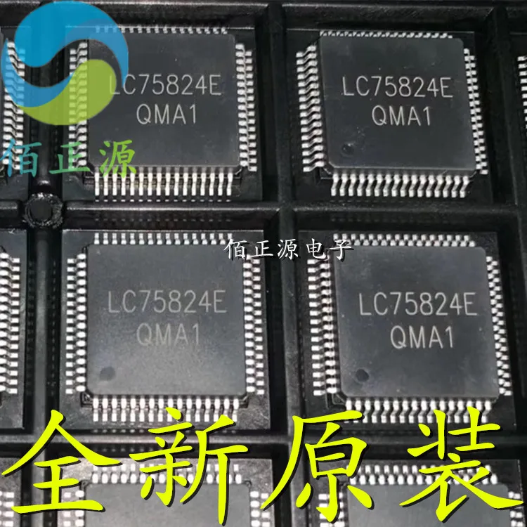원래 새로운 LC75824E LC75824 LCD 드라이버 SMD QFP64, 10 개
