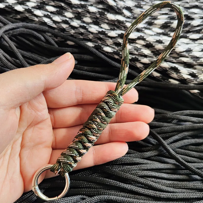 4 Portachiavi Paracord Con Moschettone - Cordino Intrecciato Per Escursionismo E Campeggio - Foto 4