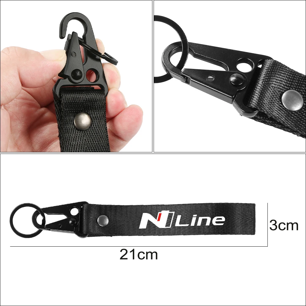 Car Keytags Strap Keychain For Hyundai i20n i30n Veloster Kona Tucson Sonata Elantra anti lost keychain keychain holder