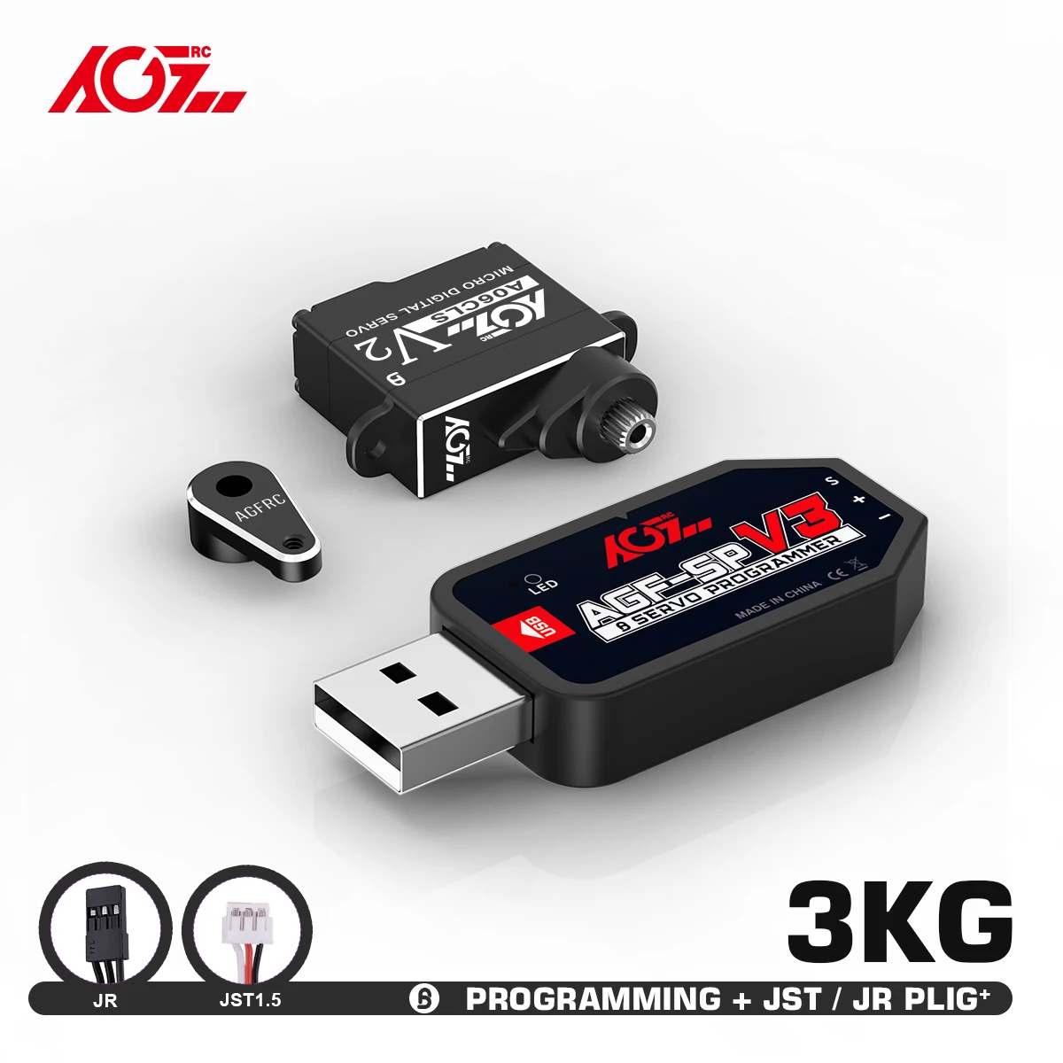 AGFRC A06CLS Micro Servo – 0.066Sec High-Speed, Full Metal Gear, For Mini-Z & 1/18-1/28 Scale Cars