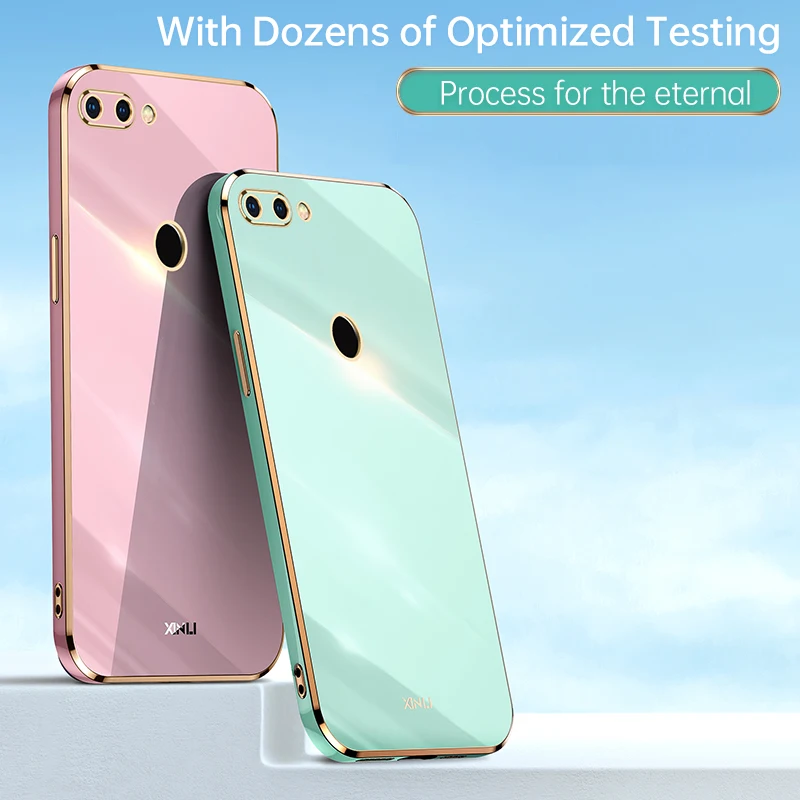 Luxury Silicone Shockproof Phone Case with Lens Protection - Fashionable Plating Design