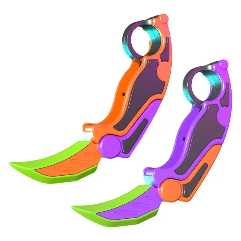 New Gravity Carrot Knife 3D Stampato Gravity Claw Knife Toy Push Card Fidget Giocattolo Sensoriale Piccola Farfalla Artiglio Coltello Giocattolo Regal