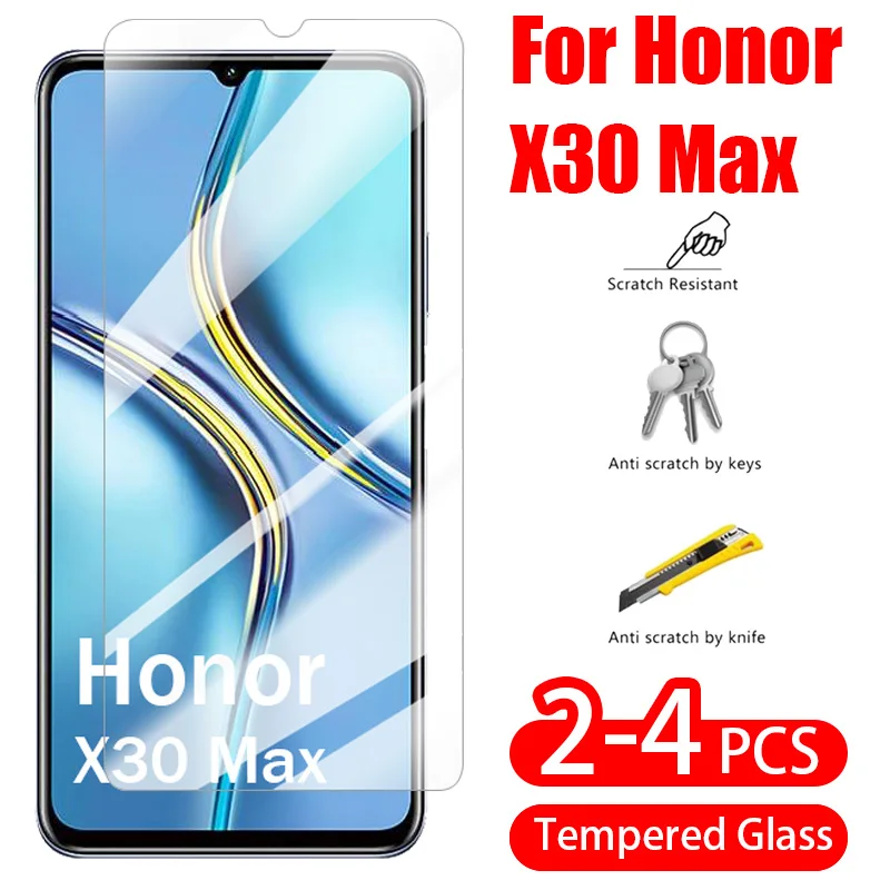 

Защитная пленка для Honor X30 Max 9H, закаленное стекло, защитная пленка с полным покрытием экрана, прозрачная пленка из HD-стекла для Honor X30 Max