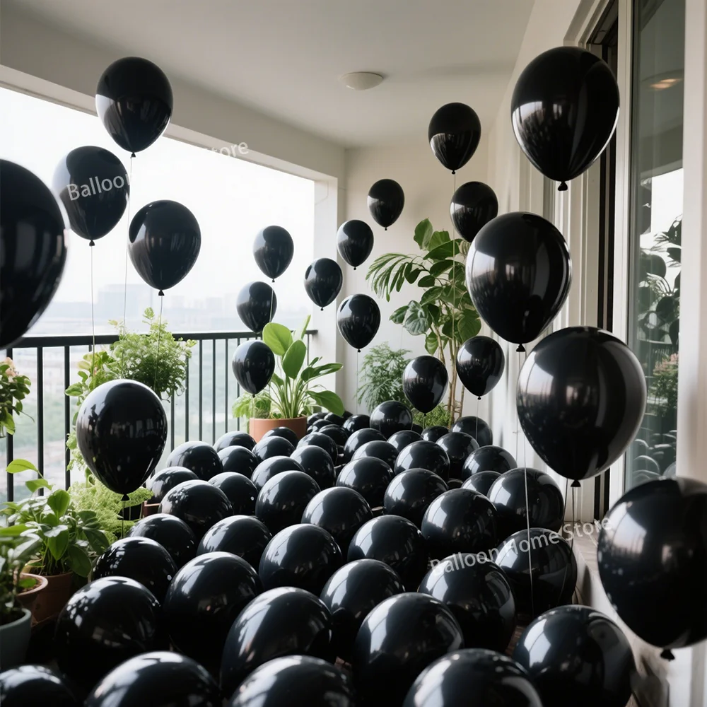 5/10/12/18/36 zoll Latex Schwarz Luftballons Bunte Ballon Großhandel Für Geburtstag Party Baby Dusche hochzeit Urlaub Raum Dekoration