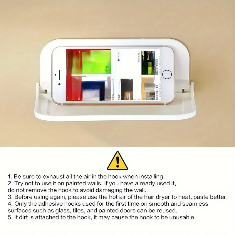 1pc Foldable Wall-mounted Shelf For Bathroom Toilet Kitchen Bedside No Drilling Phone Storage Wifi Router Storage foldable shelf