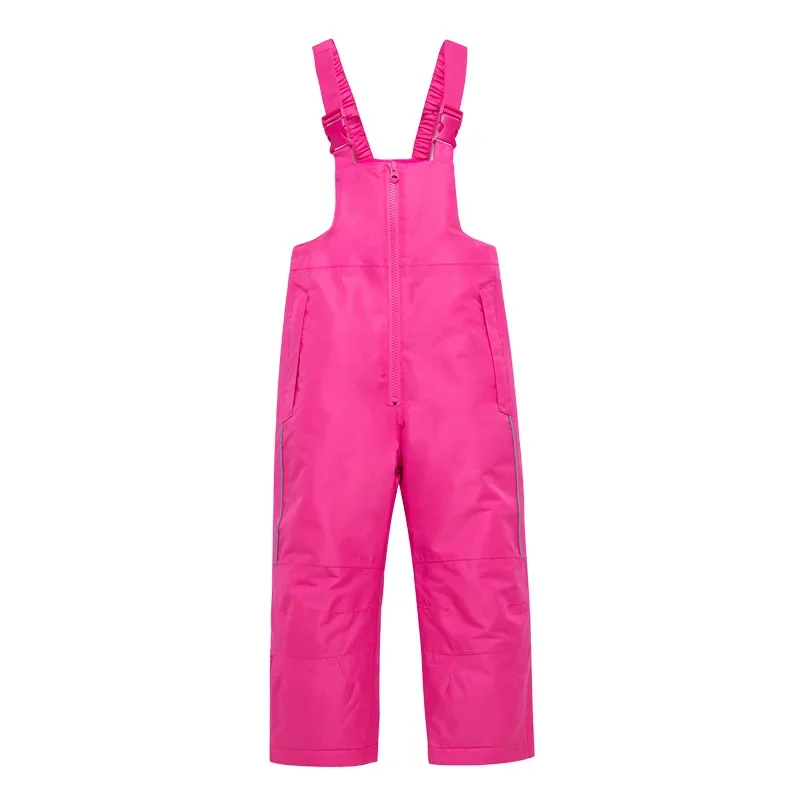 Children Skiing Pants Boys and Girls Outdoor Thicken Windproof WarmSnow Children Breathable Strap Trousers Winter Waterproof
