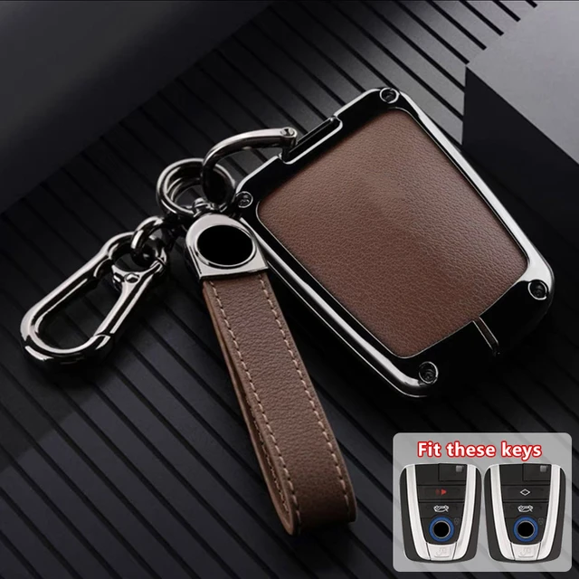 Zinc Alloy Leather Car Key Cover for BMW I3 I8 Series Keychain Case Holder  Key Bag Shell Full Protection Auto Interior Accessory - AliExpress