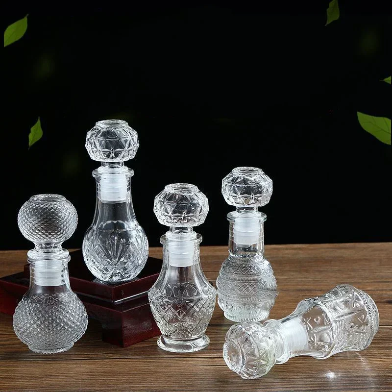 50ML mini style lead-free wine glass bottle barware whiskey decanter with Airtight stopper whiskey decanter set