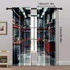 2pcs, Curtains Digital Printed Garage Tools Workshop Versatile 100% Polyester (without rod) Holiday Ldeal for Living Room and 5