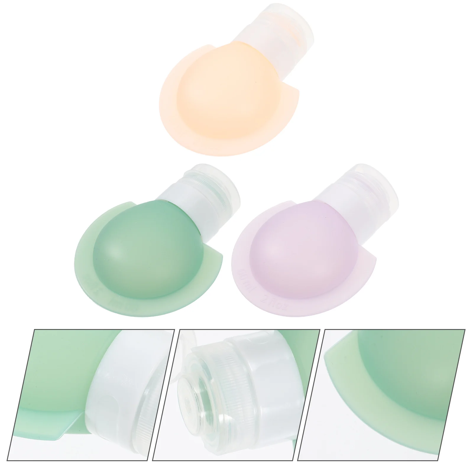 

3Pcs Silicone Travel Bottles Toiletries Travel Size Containers Portable Refillable Cosmetic Squeeze Bottles