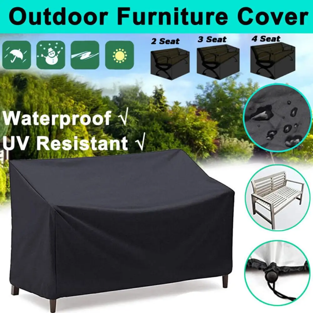 Patio Furniture Cover Heavy Duty 2 3 4 Seater Garden Bench Cover Seat Waterproof Outdoor
