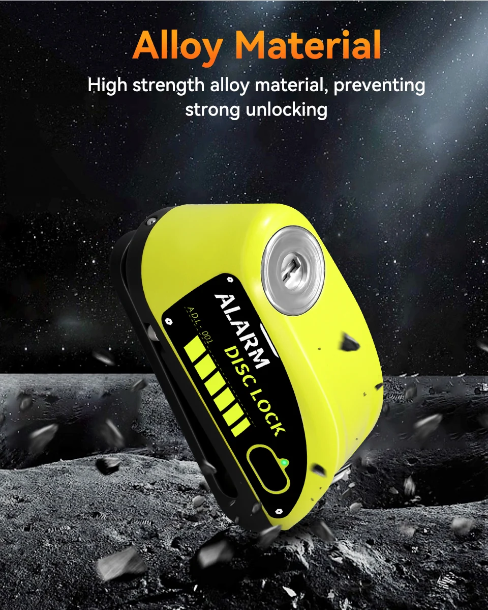 candado para motocicleta con alarma bloqueo de disco, alarma antirrobo de 130db para alarma de motocicleta y bicicleta para Moto &raquo; candado para motocicleta con alarma