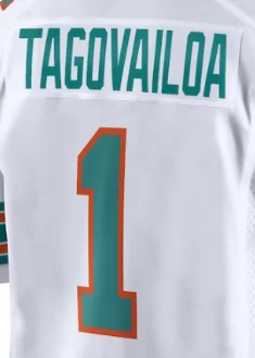 thumbnail image 1 of Camisetas de fútbol de la famosa marca Miami con bordados para hombres, mujeres y jóvenes personalizados #10 HILL #1 TAGOVAILOA #13 MARINO, 1 of 4