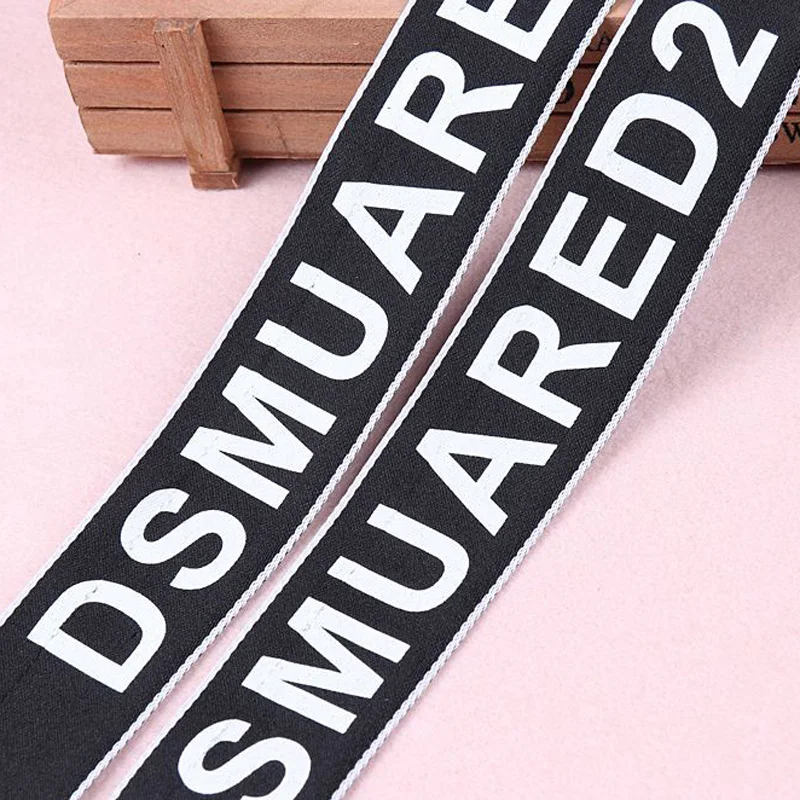 

4 см лента ручной работы дизайнерские печатные буквы текстовые ленты для детской шляпы украшение для платья швейная ткань