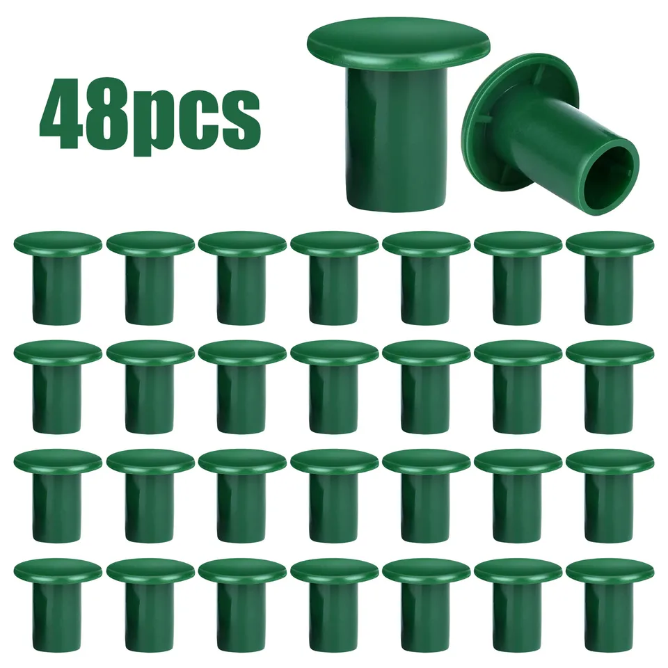 40 Pezzi Tappi Di Sicurezza In Gomma Per Canne Da Giardino E Bambù - Proteggi Occhi E Previeni Marciume - Diametro Adatto 8-12 Mm - Colore Verde - 2