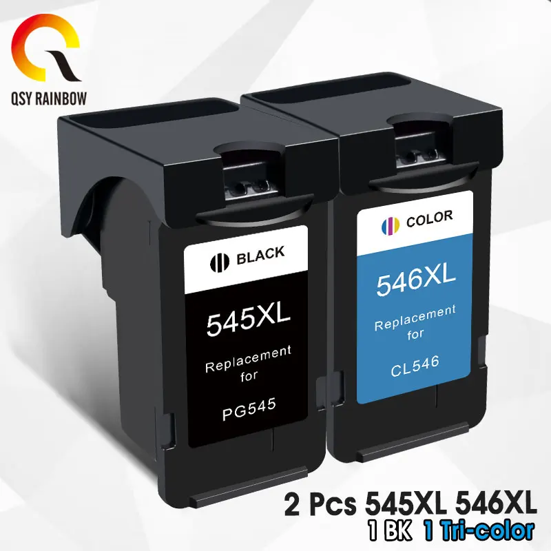 Qsyrainbow Compatibile 545Xl 546 Xl Cartuccia Di Ricambio Per Canon Pg545 Pg 546 Per Pixma Mg3050 Ip2800 Ip2850 Mg2455 Mg2500