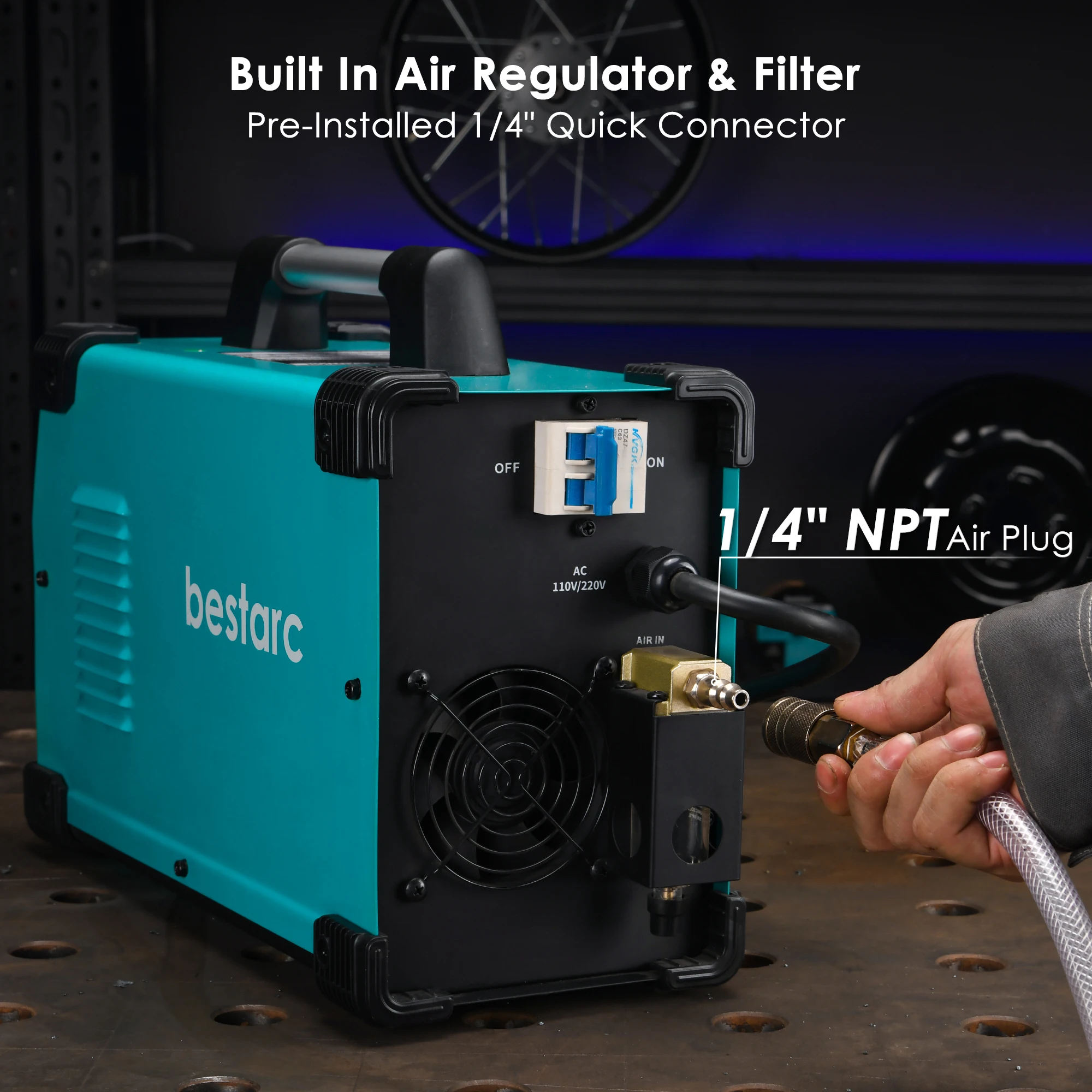bestarc 65Amps Pilot Arc Plasma Cutter BTC650DP With Air Sensor Technology & Digital Screen Display | 20MM Max Cutting Thickness 4