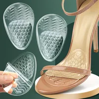Semelles intérieures pour sandales pour femmes, chaussures à talons hauts, demi-coussin féminin, réduit la douleur par Friction, coussinet en Silicone pour l'avant-pied, coussinet de soins antidérapant pour les pieds 1