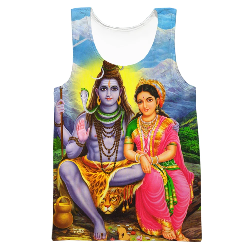 

Модные мужские майки HX Shiva, жилет с 3D рисунком, мужская одежда в стиле Харадзюку, женская одежда, Прямая поставка