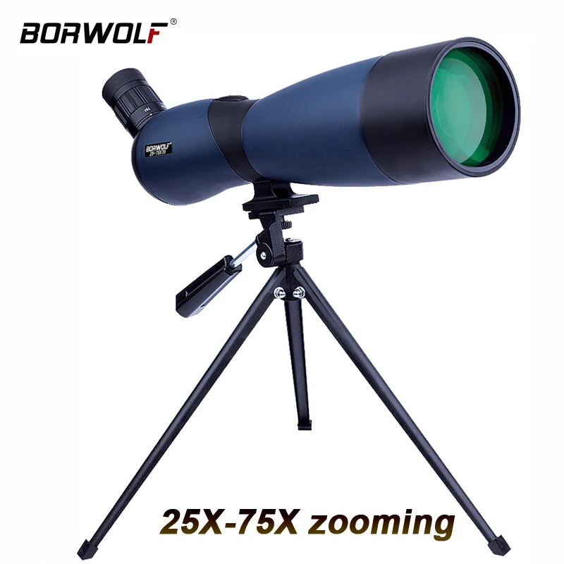 

Borwolf 25-75X70 Spotting Scope Professional Zoom Telescope High Magnification HD Astronomical Monocular For Bird Watching