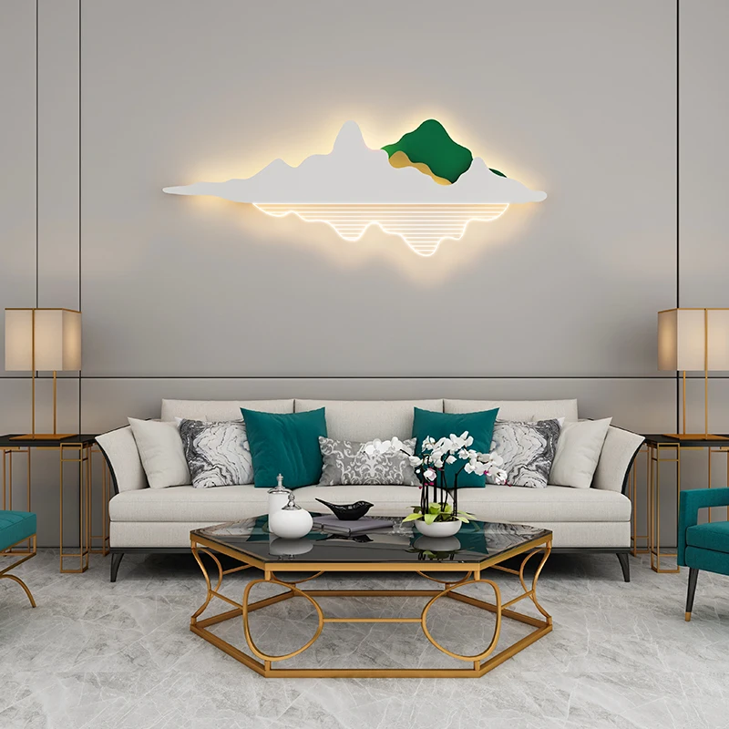 

Wall Lamps Bedroom Bedside Lamp New Chinese Style Creative Living Room Sofa Background Corridor Aisle Decoration Mural Lights