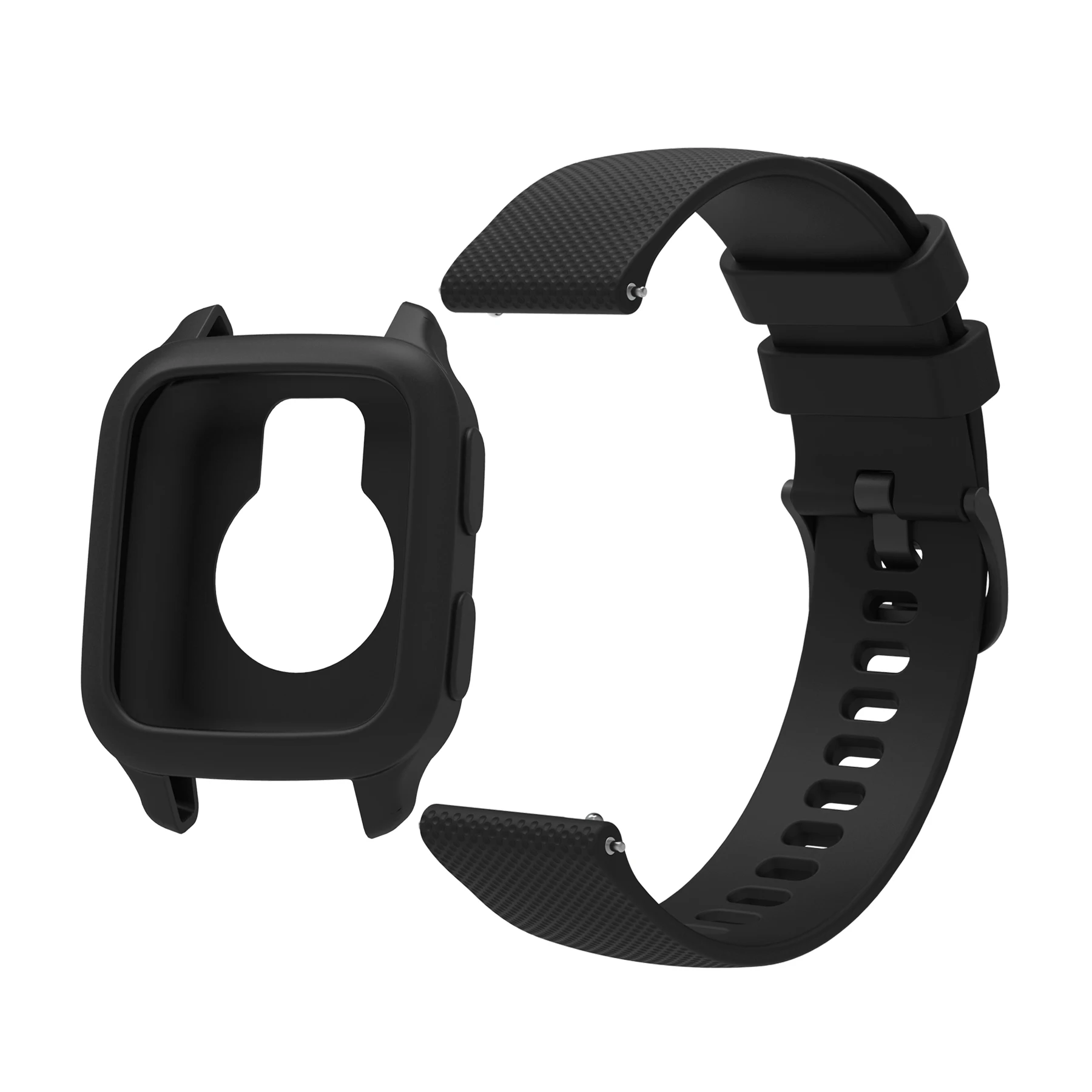 Premium Silicone 2-in-1 Watch Protector with Textured Strap