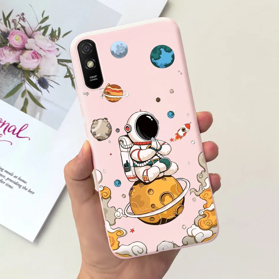 Lovely Astronaut & Butterfly Soft Silicone Phone Back Cover