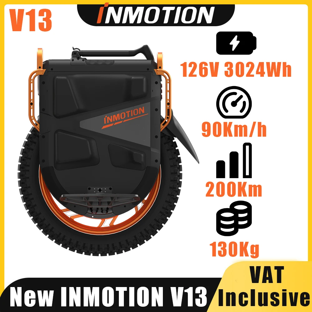 Eu Stock Originale Inmotion V13 Monociclo Elettrico 4500W Motore 22 Pollici Pneumatico 126V 3024Wh Inmotion V13 Challenger Euc