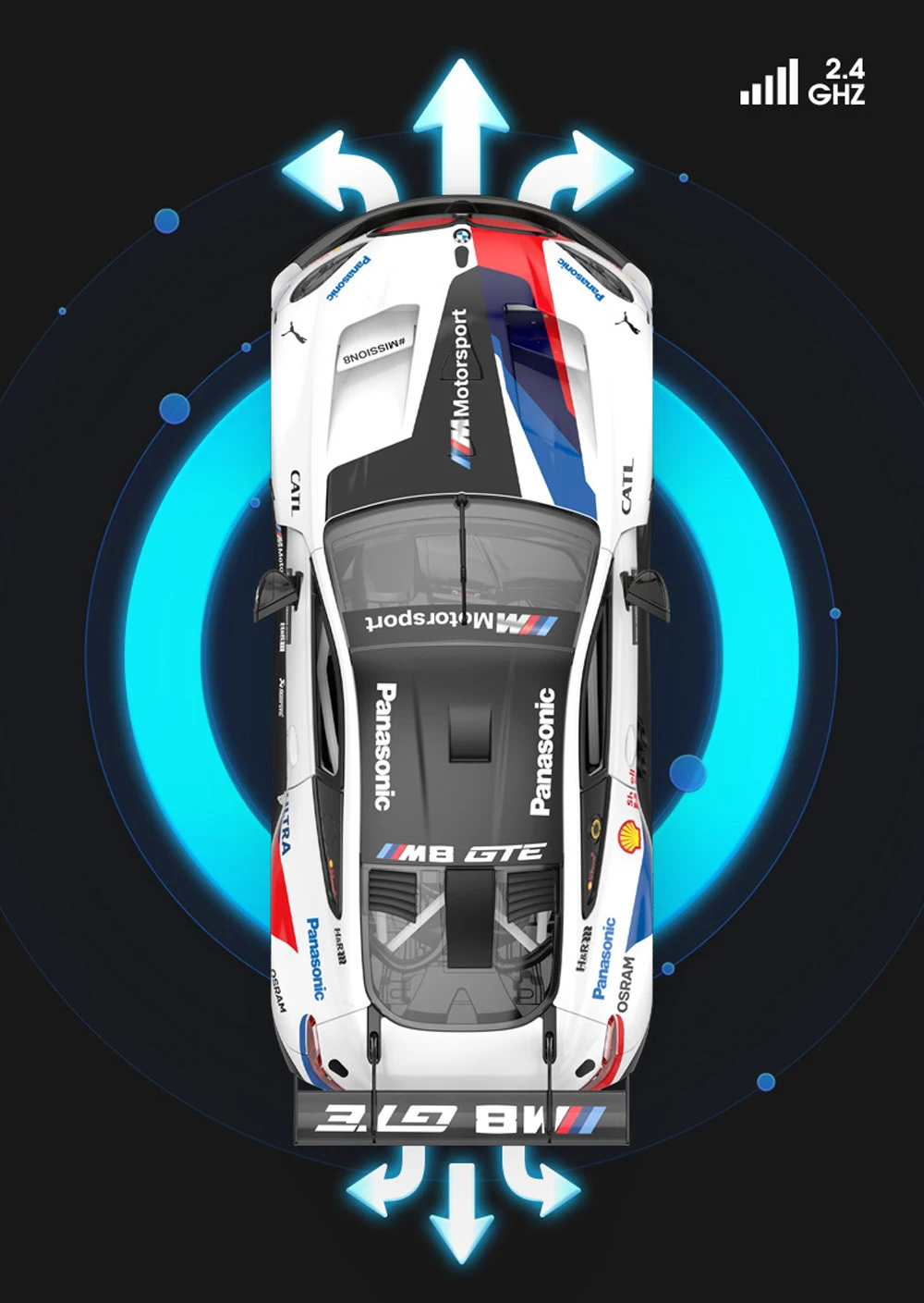 Voiture télécommandée - BMW M8 GTE 1/18