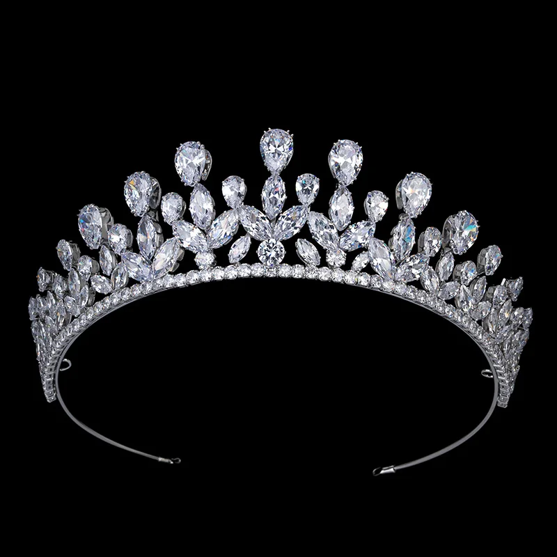 Crown Hadiyana Vintage Temperament Women Wedding Party Accessori Per Capelli Con Zirconi Cubici Bc4765 Corona Princess Hair Clip Headband