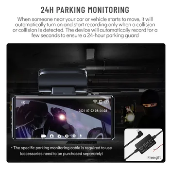 4K 3840*2160P A800 Dash Cam WIFI GPS Tracker 4" Car DVR 24H Parking Monitor 415 Dual Lens Car Camera Recorder Auto Night Vision Vehicle Camera