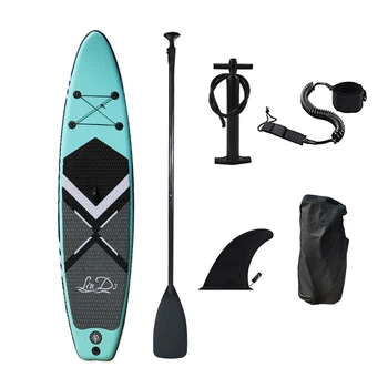 Aufblasbare Standup Paddle Board SUP PVC Bord Surfbrett Wasser Sport Kajak Surf Set mit Paddle Board Schwanz Fin Fuß Seil inflator 1