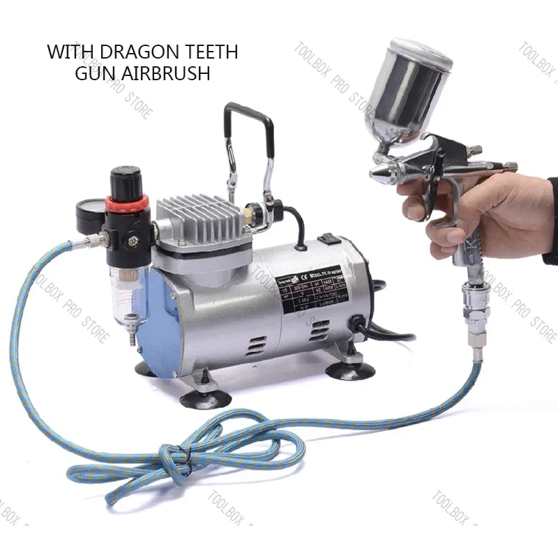TC-208 Mini Air Compressor 220V Ultra Quiet Oil-free Vacuum Pump Fully Enclosed Jet Pump Air Compressor Tool
