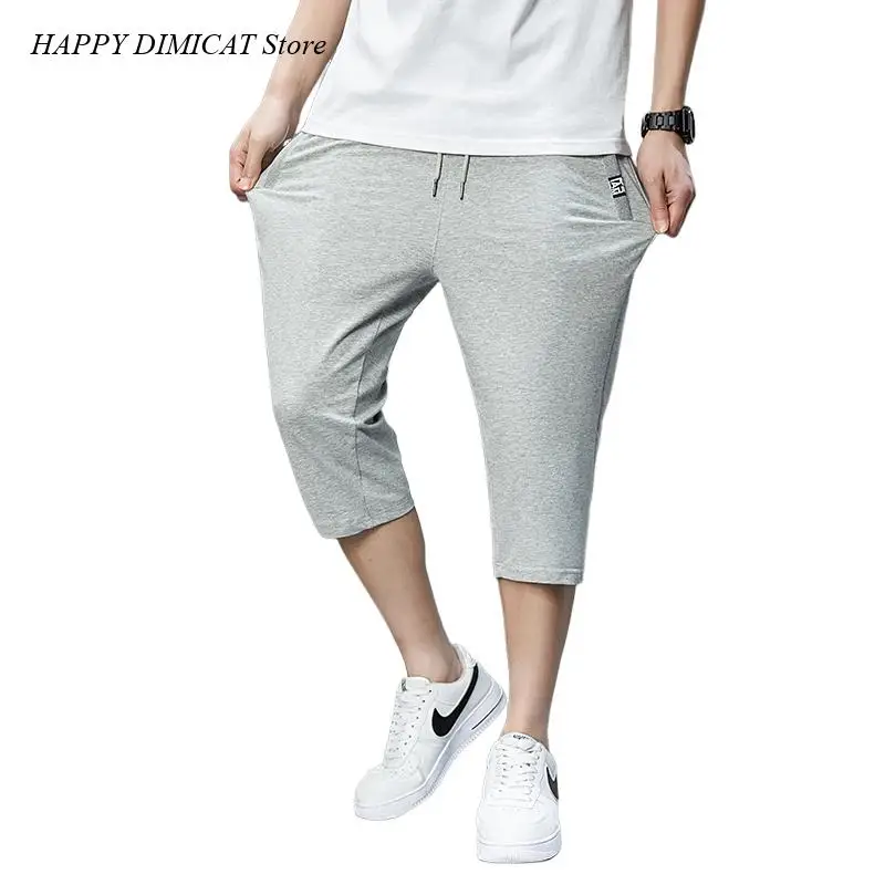 Men Casual Shorts Plus Size 8XL Summer Zip Pockets Sweatshorts Men Sportswear Breathable Cotton Workout Baggy Breeches Short