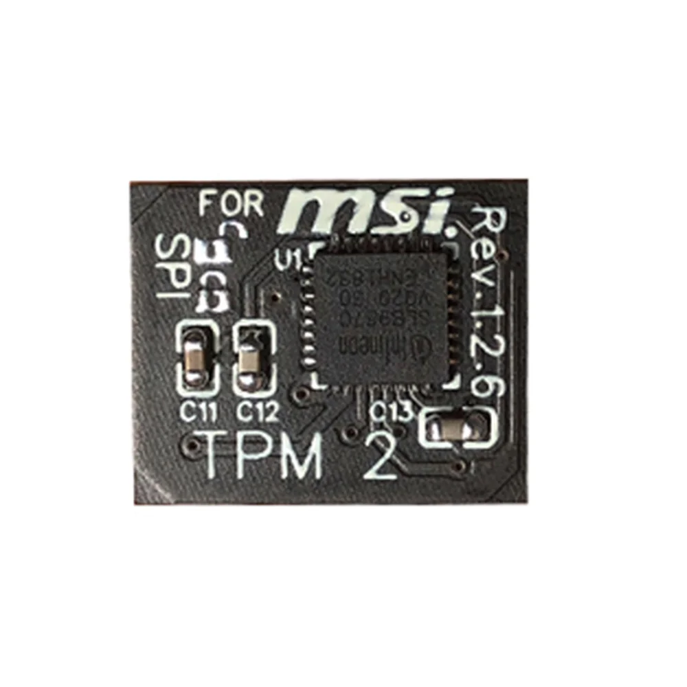 

Модуль безопасности шифрования TPM 2,0, удаленная карта, 12-контактный модуль безопасности SPI TPM2.0 для материнской платы MSI