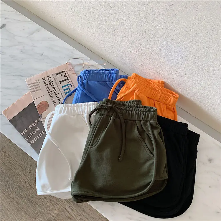 Korea Ulzzang plus size high waist slim loose shorts Letter printing Vintage women shorts casual fashion punk new hip-hop shorts cotton shorts