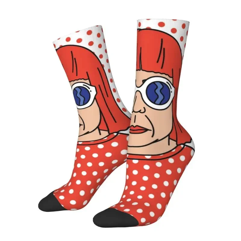 

Классные модные носки Yayoi Kusama в горошек для мужчин и женщин, мужские короткие носки унисекс, классные носки в японском стиле, на весну, лето, осень, зиму