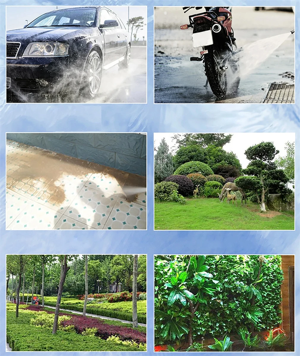 7-Function Water Gun High Pressure Spray Gun Vegetable Irrigation Watering Garden Plant Flowers Lawn Cleaning Home Cleaning Tool 6
