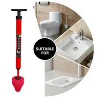 High Pressure Toilet Unblock One Shot Toilet Pipe Plunger Quickly Unblock Household Toilet Sewer Dredging Plunger 1/2Pcs 2