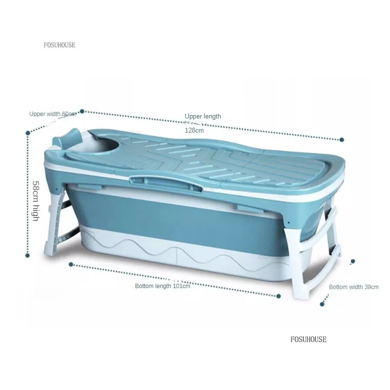 Home Ice Bath Bucket Nordic Adult Foldable Portable Bathtubs Creative Bathroom Full Body Hot Tub Thickened Plastic Swimming Pool