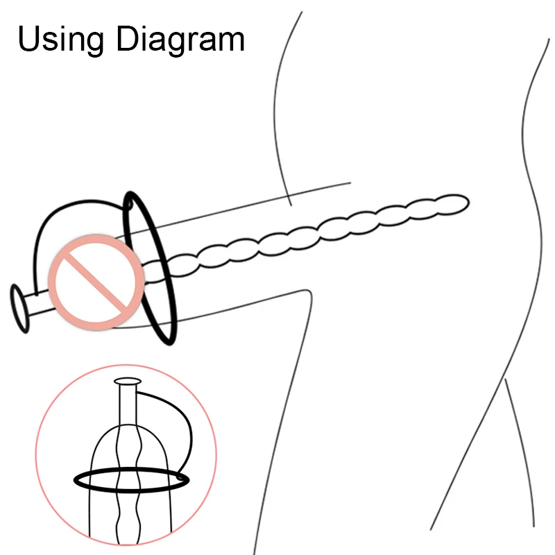 Urethral Catheter Urine Men Valve Urethra Sounding Hollow Silicone Penis Plug Urethal Tube For Chastity Male Adult Sex Toy