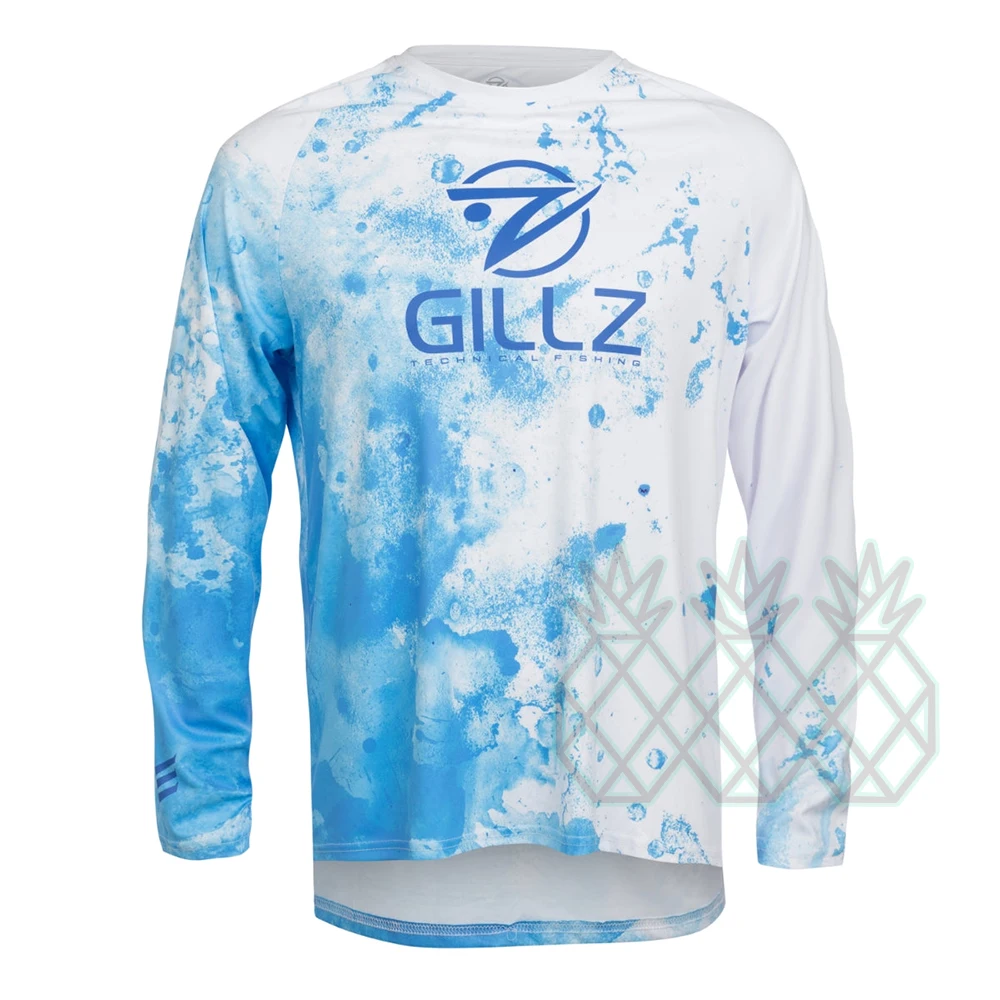GILLZ Fishing Shirts Long Sleeve Uv Protection Summer UPF 50+ Men Tops  Breathable Sportswear Protection Jacket Fishing Uniform