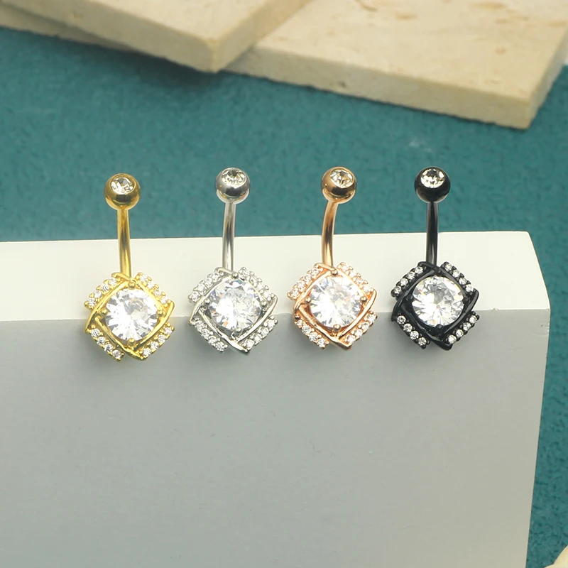 Surgical Steel Belly Button Ring Navel Nombril Piercing CZ Belly Ring Sexy Women Belly Piercing Body Jewelry Ombligo 14G mix