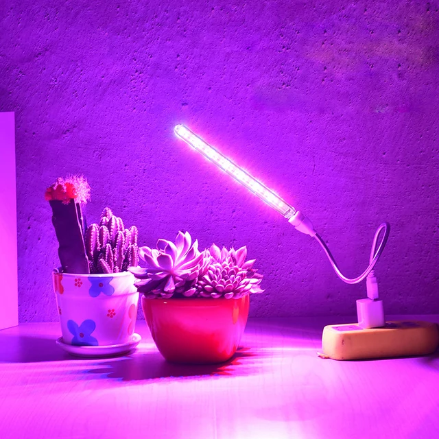 5 V Usb Led -Es Növények Világítanak, Teljes Spektrumú Piros Lámpa Kék Fito Növekvő Beltéri Virágok Palánták Üvegházhatású Kertészeti Szerszámok