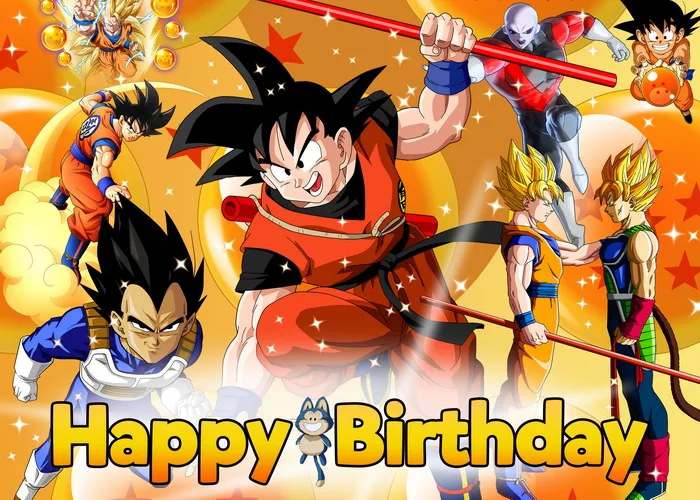 Description Picture 5 of itemCartoon Anime Dragon Ball Theme Birthday Party Background Cloth Children's Party Decoration Supplies Backdrop Curtain Background