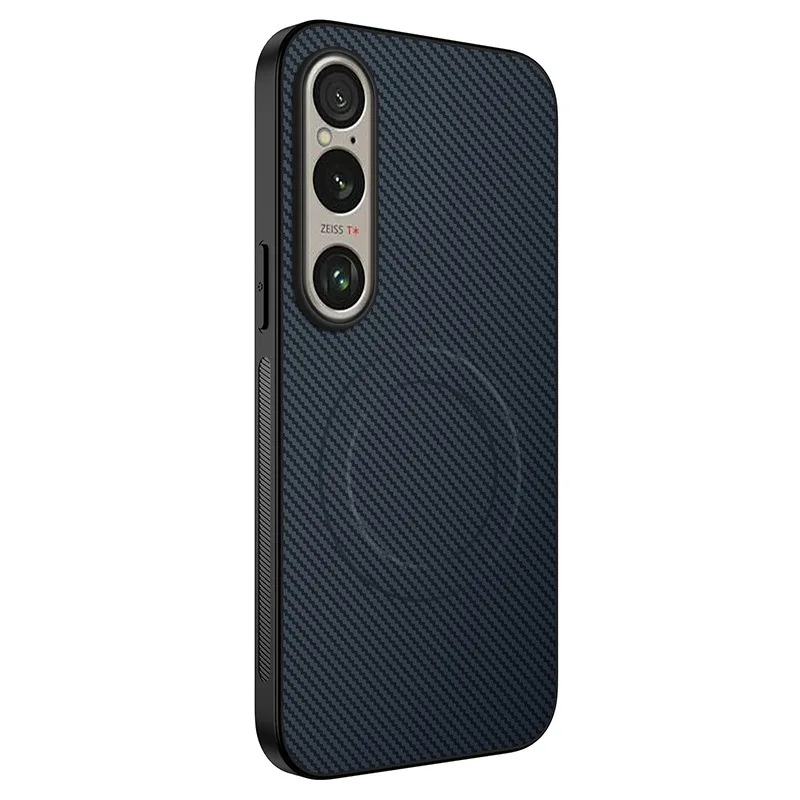 Premium Magnetic Carbon Fiber Case - Soft TPU Shell with Magsafe Charging & Anti-Knock Protection